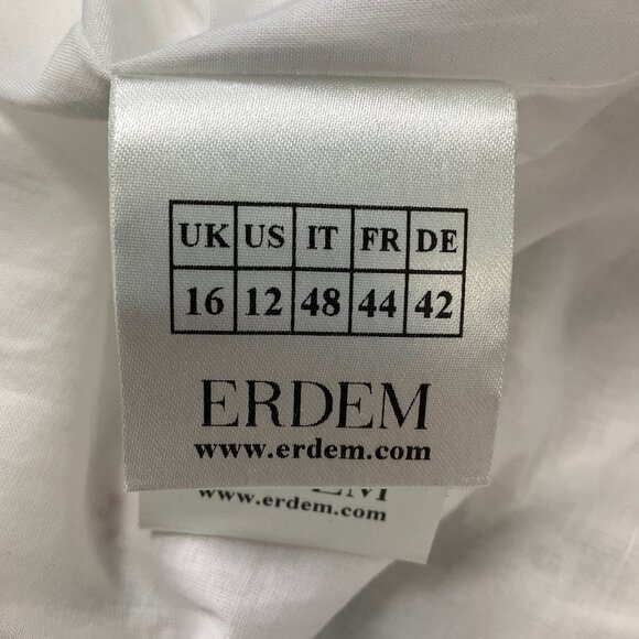 Erdem White / Red Algarve Floral-Print Ruffle Maxi Dress - Picture 5 of 5